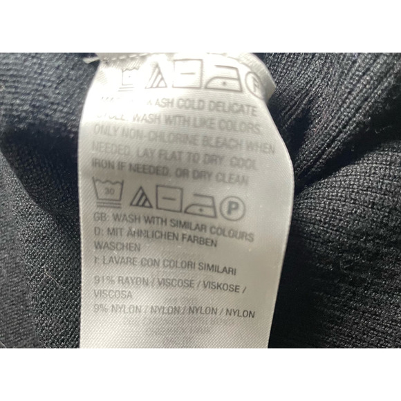 Jason Wu Jacquard‎ Cropped Knit Cardigan Sweater Classic Black Women's M Capsule - Picture 10 of 12